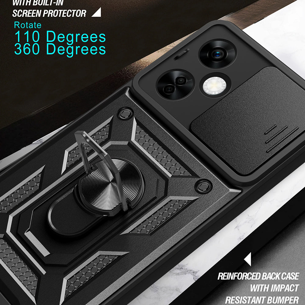 Deksel for OnePlus Nord CE 3 Lite, Techsuit, CamShield, Svart