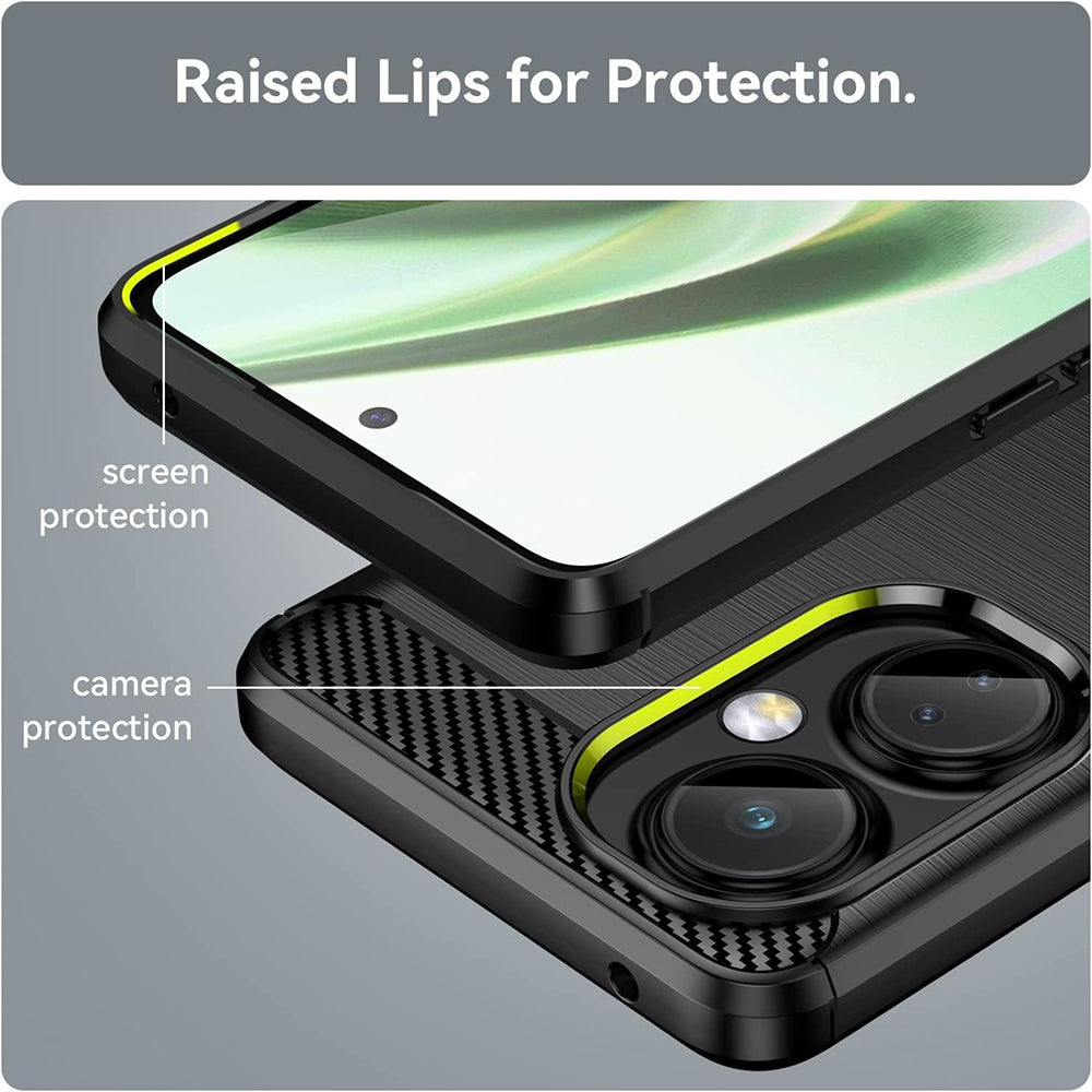 Deksel til OnePlus Nord CE 3 Lite, Techsuit, Karbon, Svart