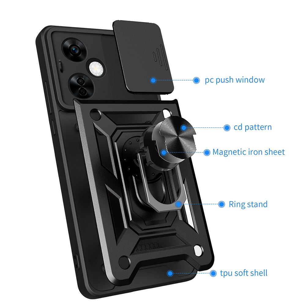 Deksel til OnePlus Nord CE4 Lite, Techsuit, CamShield, Rosa