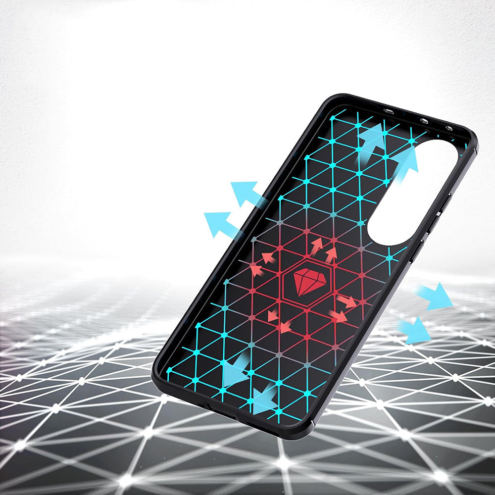 Deksel til OnePlus Nord CE4 Lite, Techsuit, Karbon, Blå