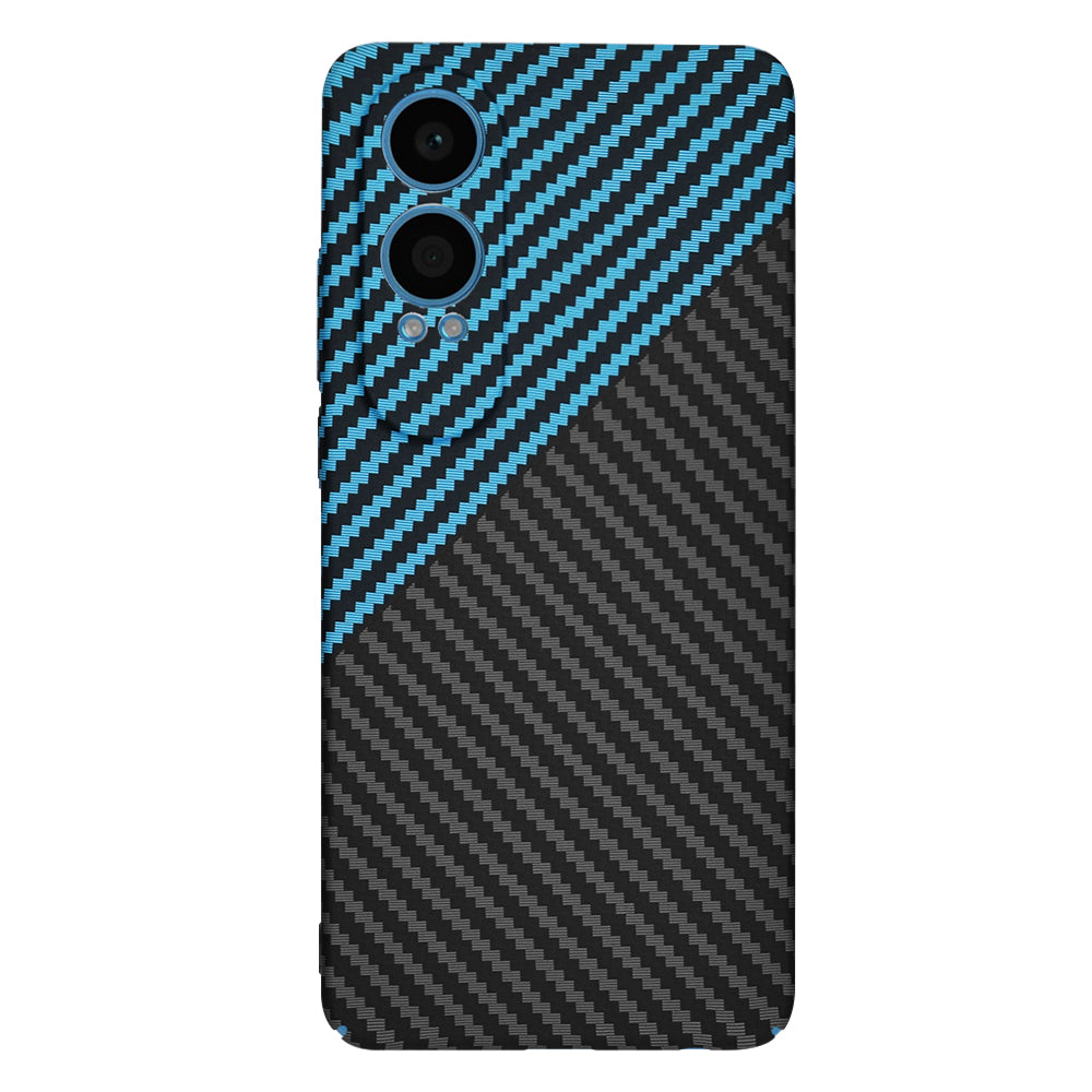 Deksel for OnePlus Nord CE4 Lite, Techsuit, Carbonite FiberShell, Svart Bleu