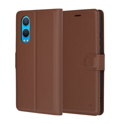 Deksel for OnePlus Nord CE4 Lite, Techsuit, Leather Folio, Brun