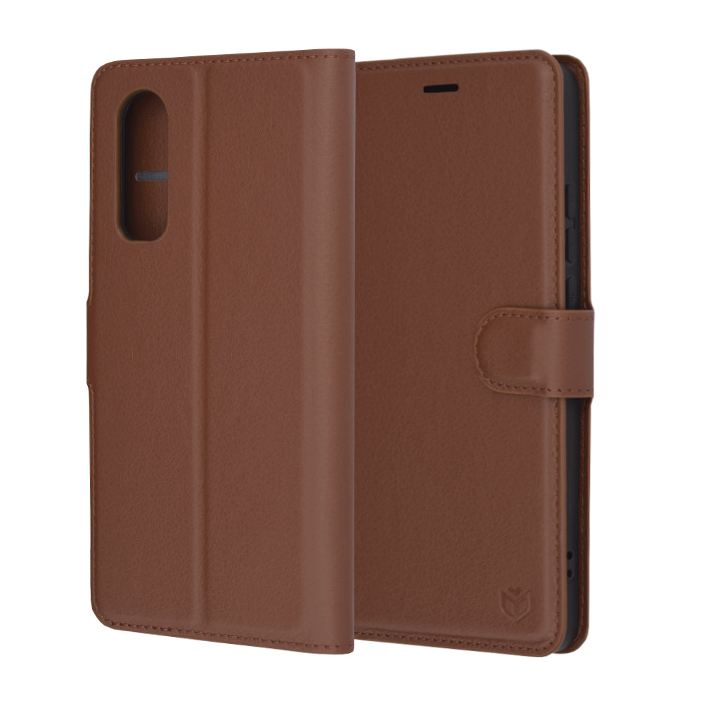 Deksel for OnePlus Nord CE4 Lite, Techsuit, Leather Folio, Brun