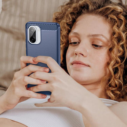 Deksel for OnePlus Nord CE5, Techsuit, Karbon, Blå