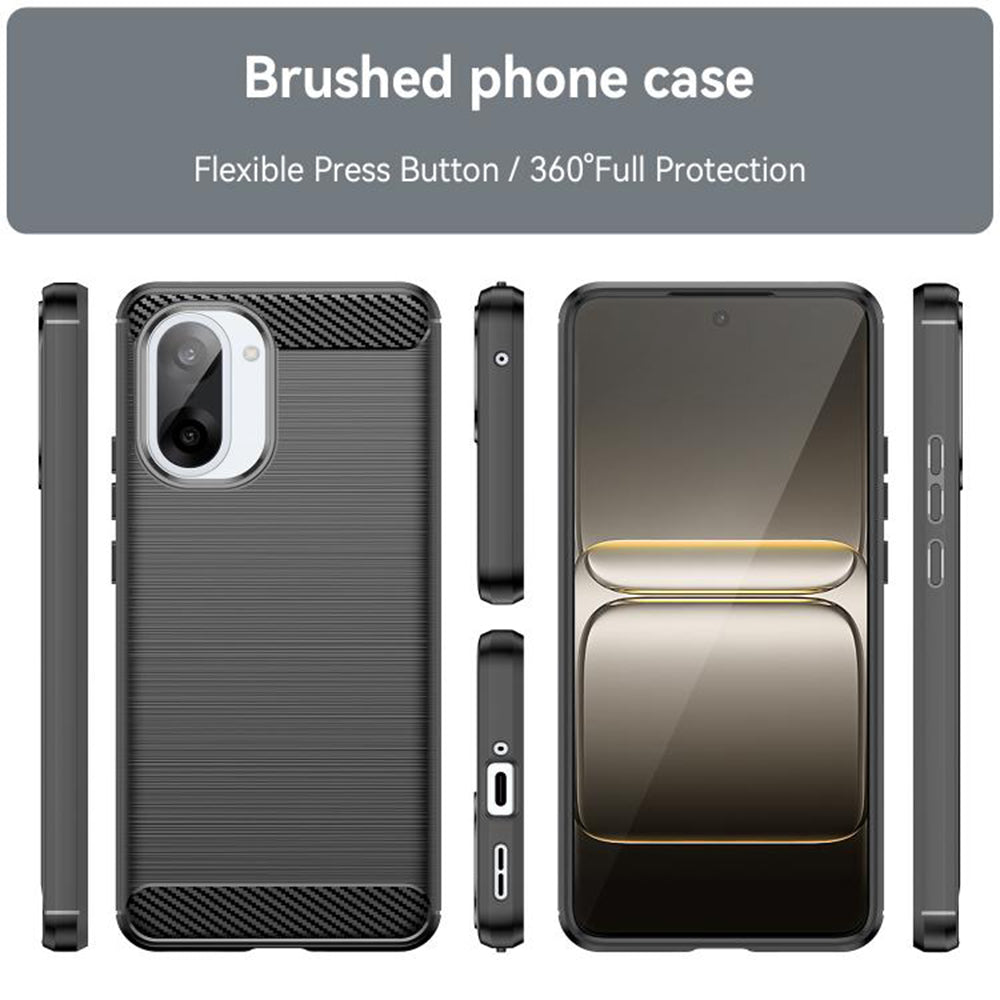 Deksel for OnePlus Nord CE5, Techsuit, Karbon, Svart