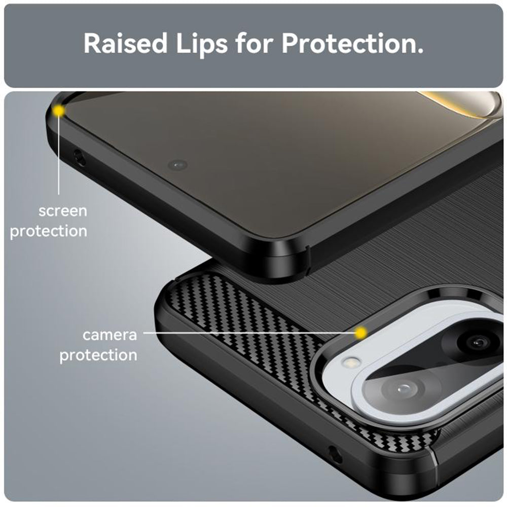 Deksel for OnePlus Nord CE5, Techsuit, Karbon, Svart