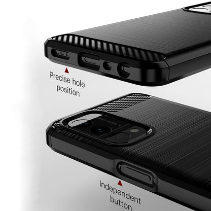 Deksel for OnePlus Nord N200 5G / Oppo A74 5G / A54 5G, Techsuit, Karbon, Svart