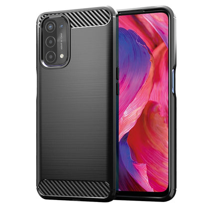 Deksel for OnePlus Nord N200 5G / Oppo A74 5G / A54 5G, Techsuit, Karbon, Svart