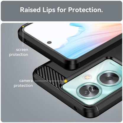 Deksel til OnePlus Nord N30 SE / Oppo A79, Techsuit, Karbon, Svart