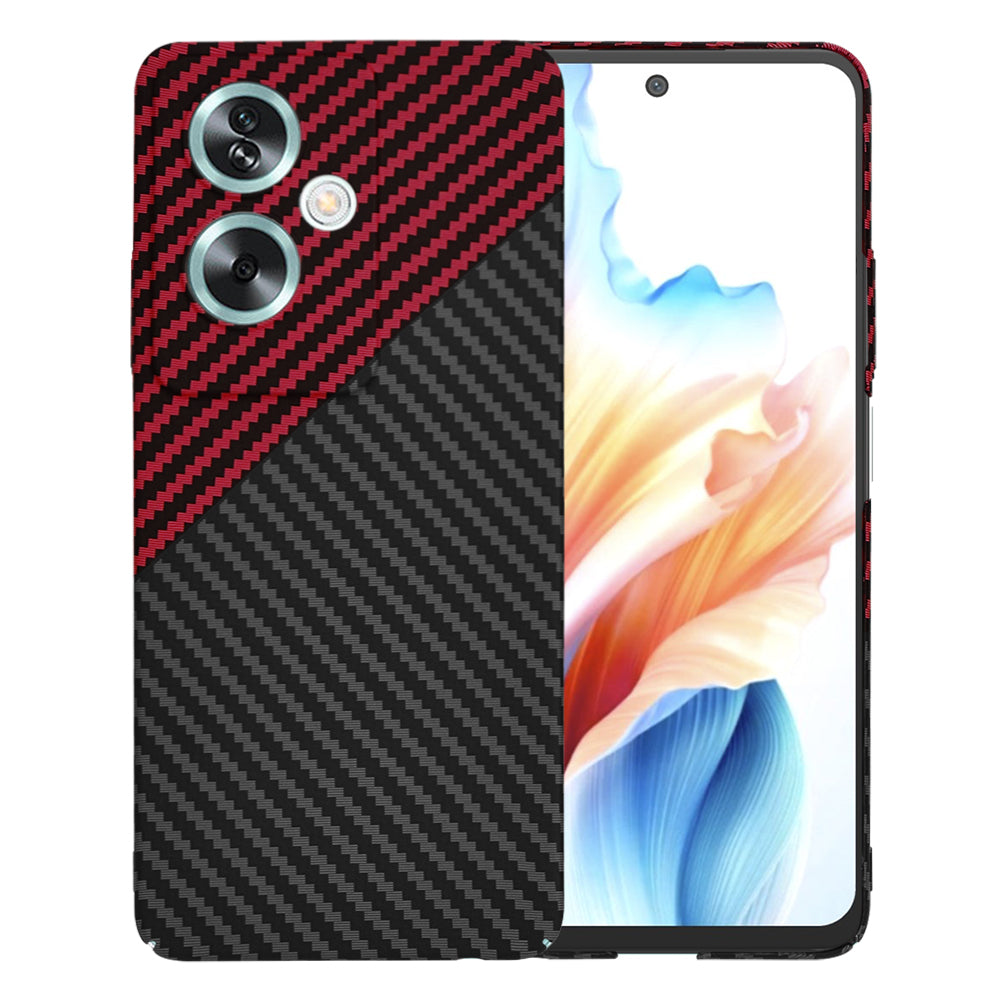 Deksel for OnePlus Nord N30 SE / Oppo A79, Techsuit, Carbonite FiberShell, Svart Rød