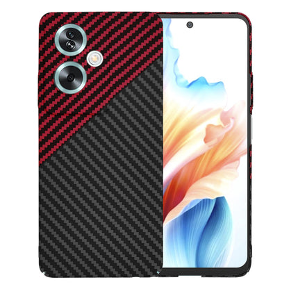 Deksel for OnePlus Nord N30 SE / Oppo A79, Techsuit, Carbonite FiberShell, Svart Rød