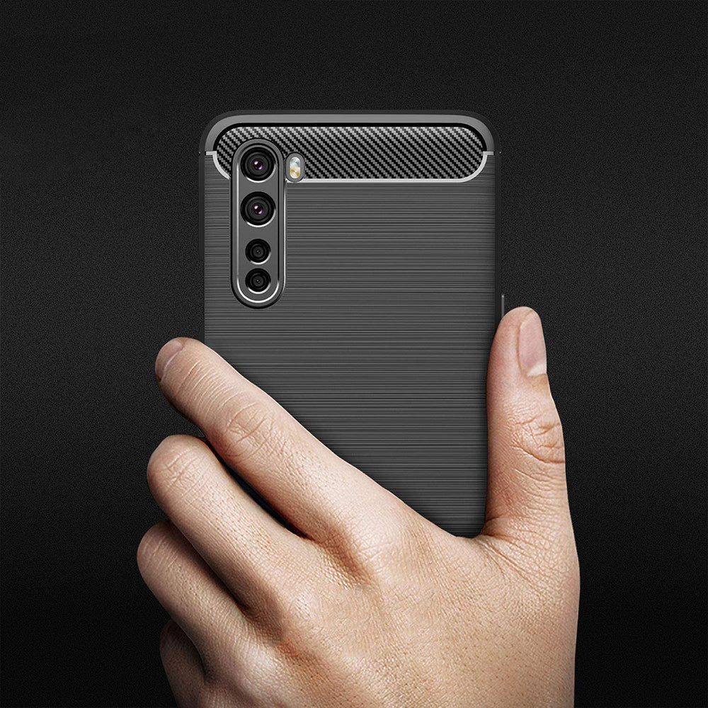 Deksel for OnePlus Nord, Techsuit, Karbon, Svart