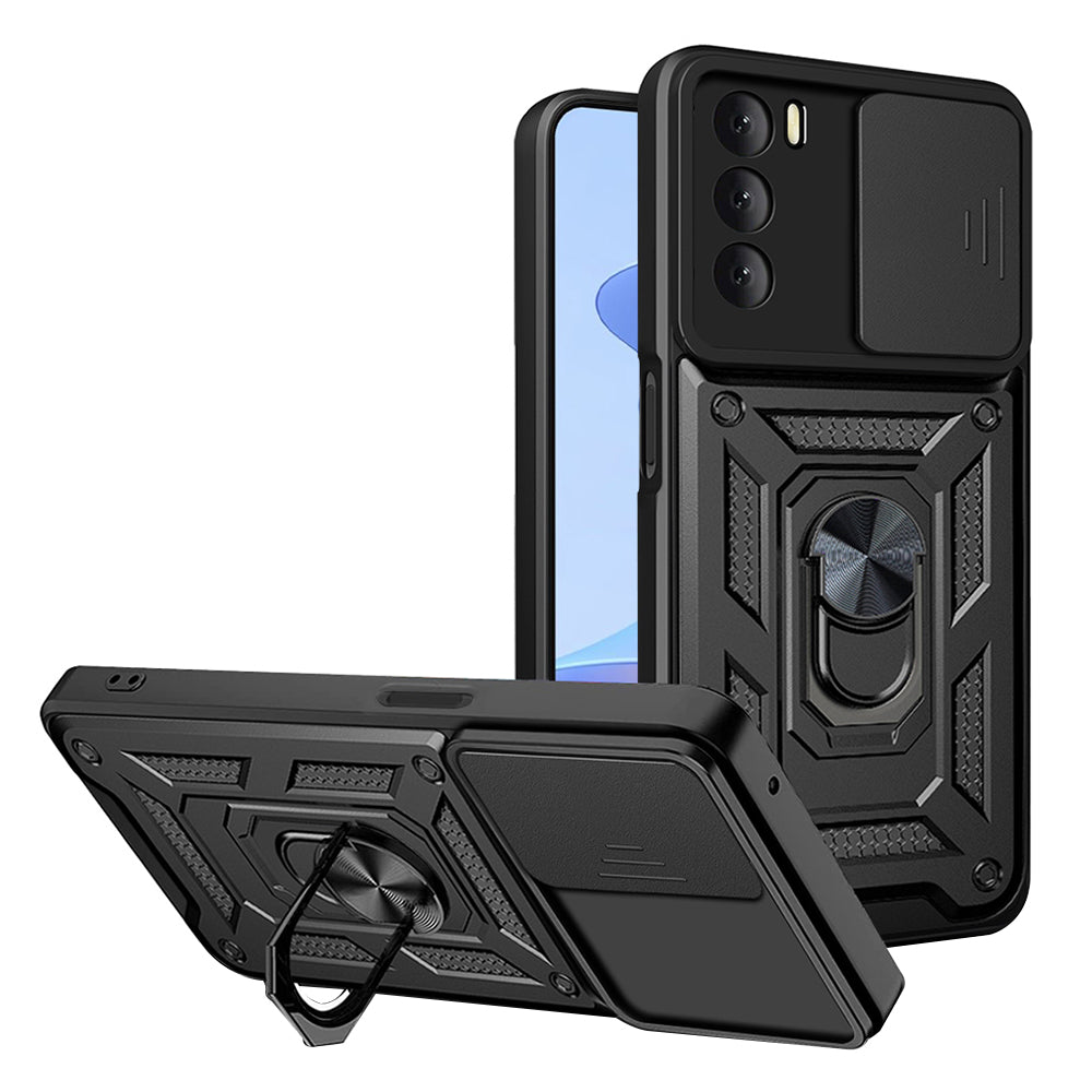 Deksel for Oppo A16s / A54s / A16, Techsuit, CamShield, Svart