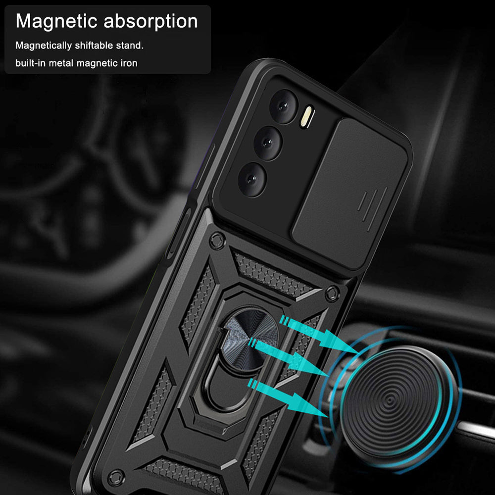 Deksel for Oppo A16s / A54s / A16, Techsuit, CamShield, Svart
