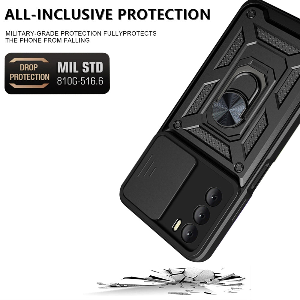 Deksel for Oppo A16s / A54s / A16, Techsuit, CamShield, Svart