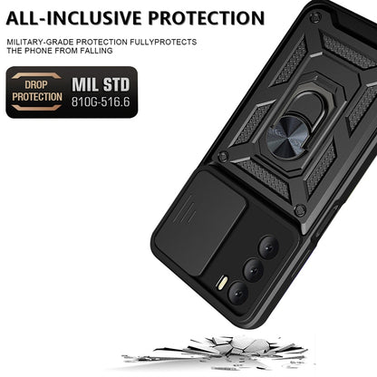Deksel for Oppo A16s / A54s / A16, Techsuit, CamShield, Svart