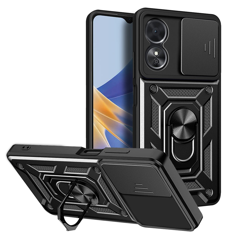 Deksel til Oppo A17, Techsuit, CamShield, Svart