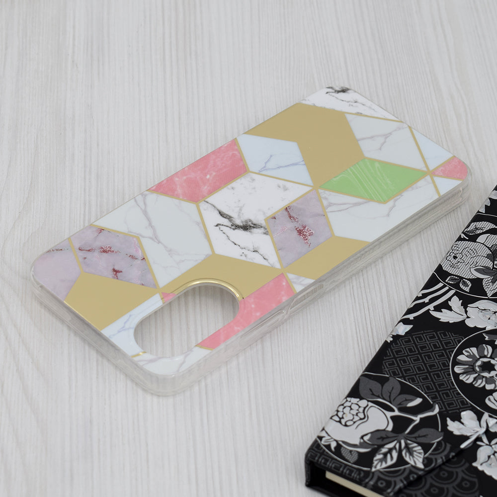 Deksel til Oppo A17, Techsuit, Marble, Lilla