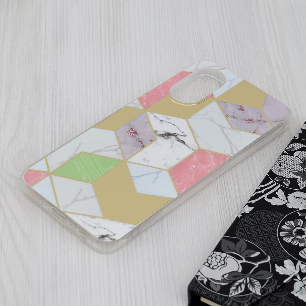 Deksel til Oppo A17, Techsuit, Marble, Lilla