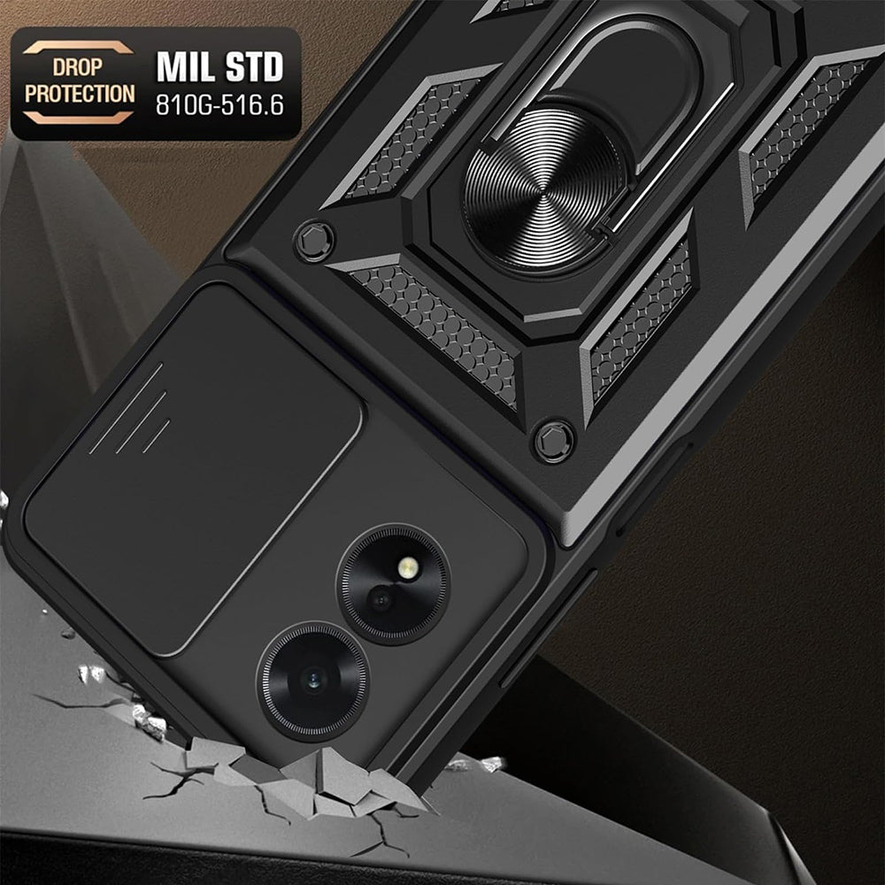 Deksel til Oppo A18 / A38, Techsuit, CamShield, Svart