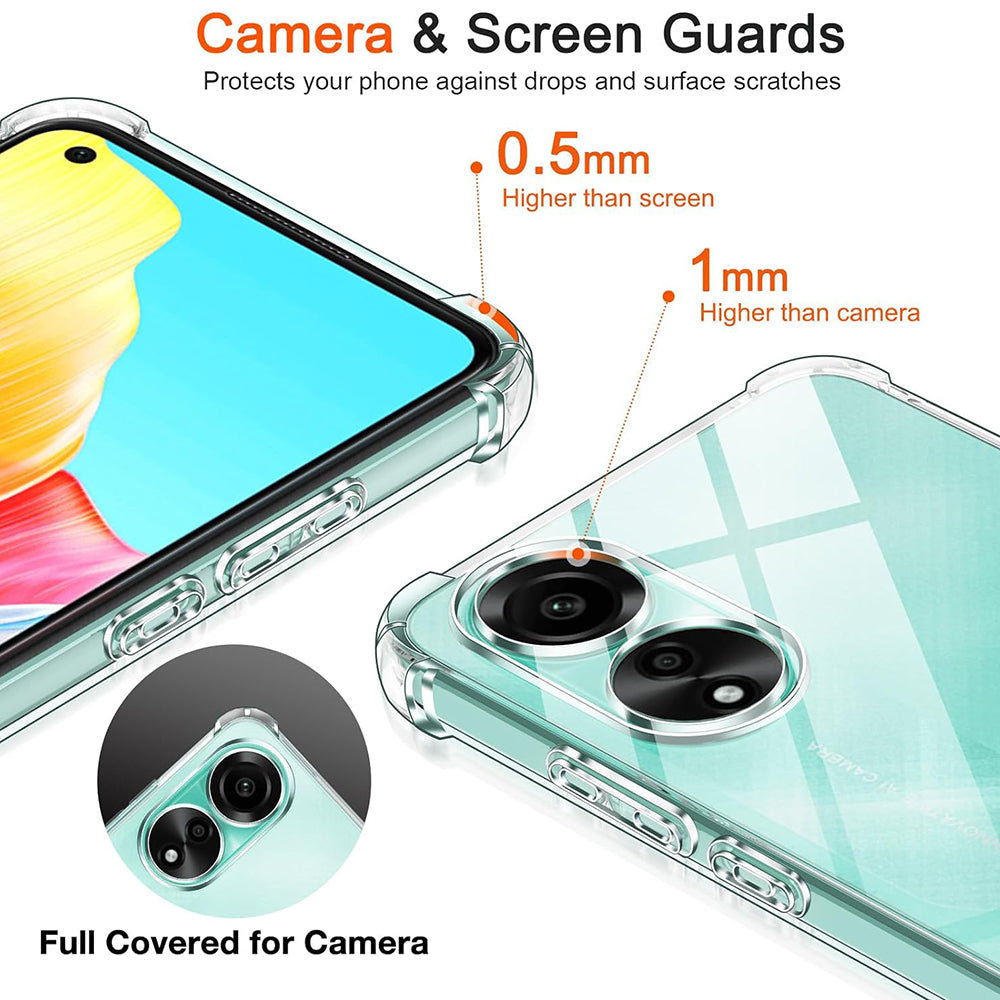 Deksel til Oppo A18 / A38, Techsuit, Støtsikker Klar, Transparent