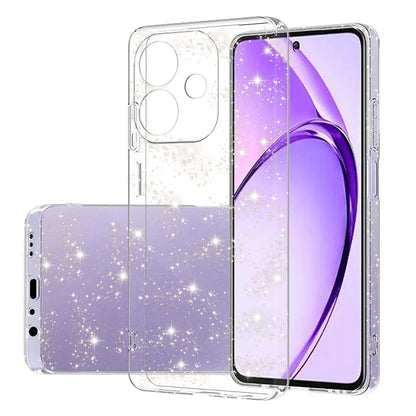 Deksel for Oppo A3 4G / A3 5G, Techsuit, SparkleSkin, Gjennomsiktig