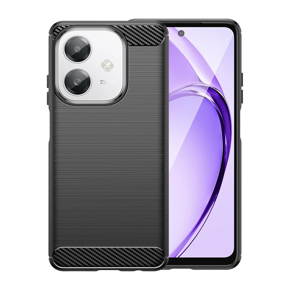 Deksel til Oppo A3 4G / A3, Techsuit, Karbon, Svart