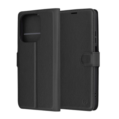 Deksel for Oppo A3 4G / A3, Techsuit, Leather Folio, Svart