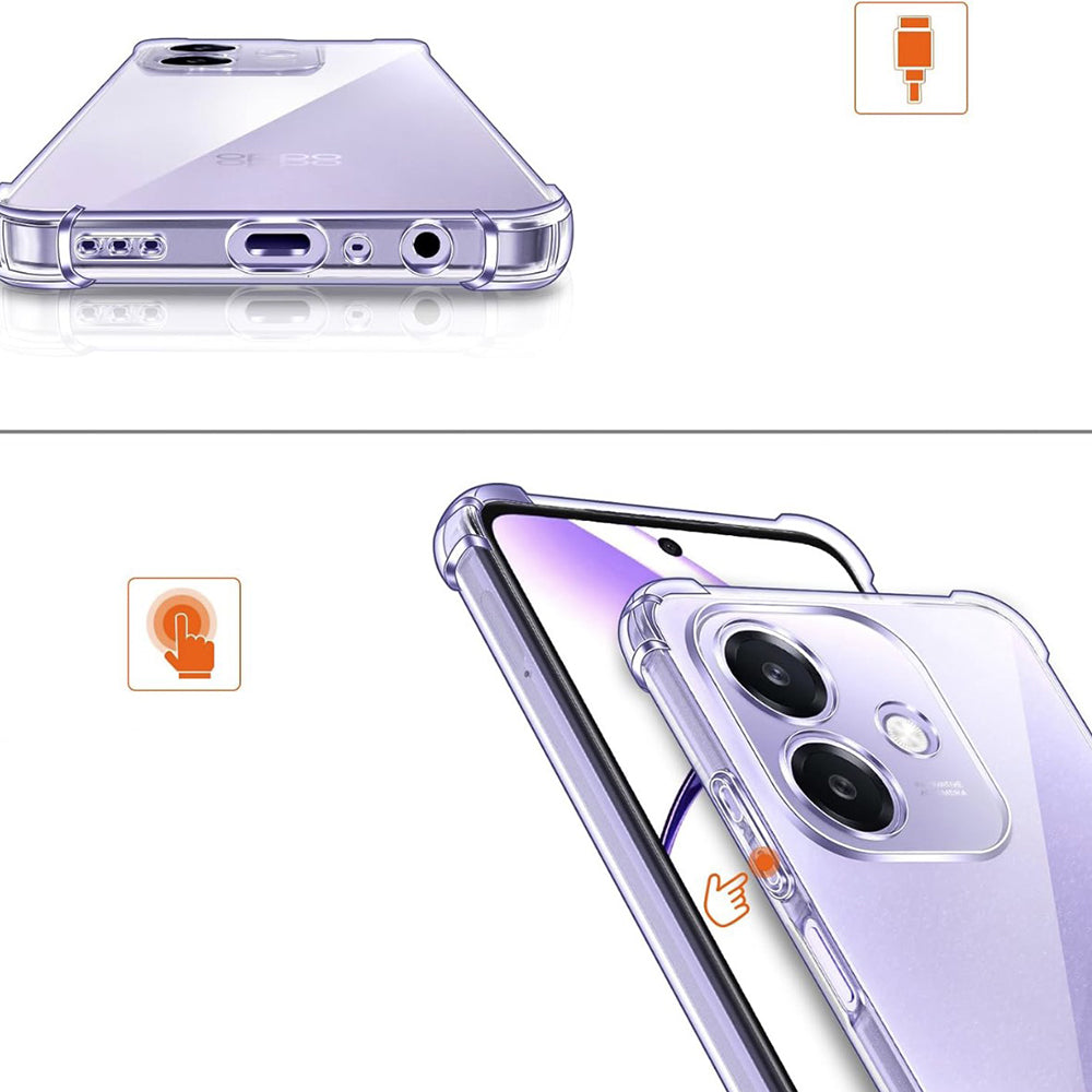 Deksel til Oppo A3 4G, Techsuit, Støtsikker Klar, Transparent