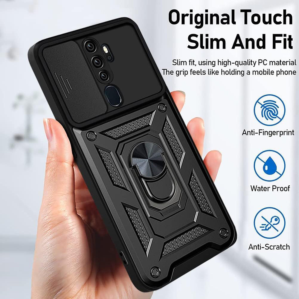 Deksel til Oppo A5 4G, Techsuit, CamShield, Svart