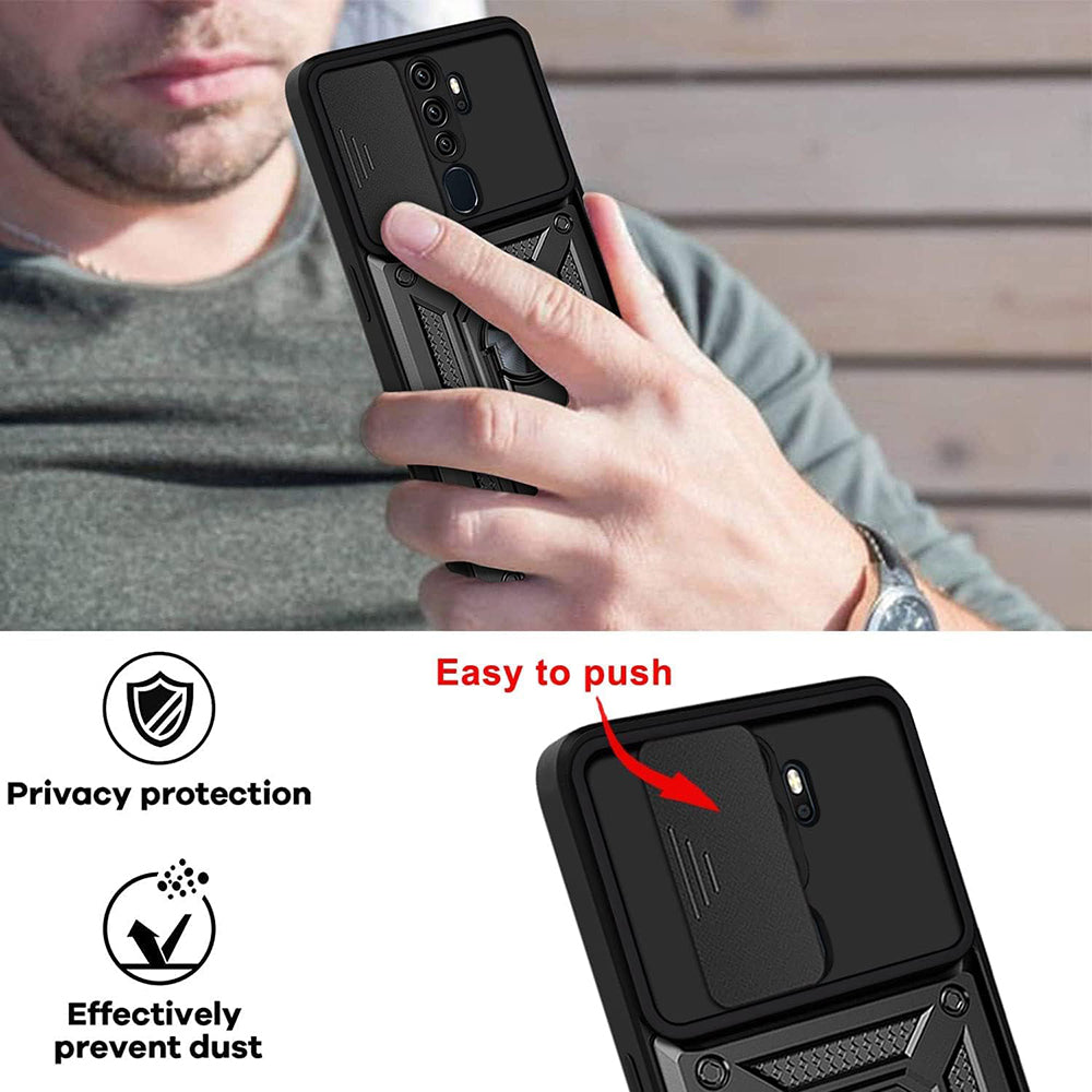 Deksel til Oppo A5 4G, Techsuit, CamShield, Svart