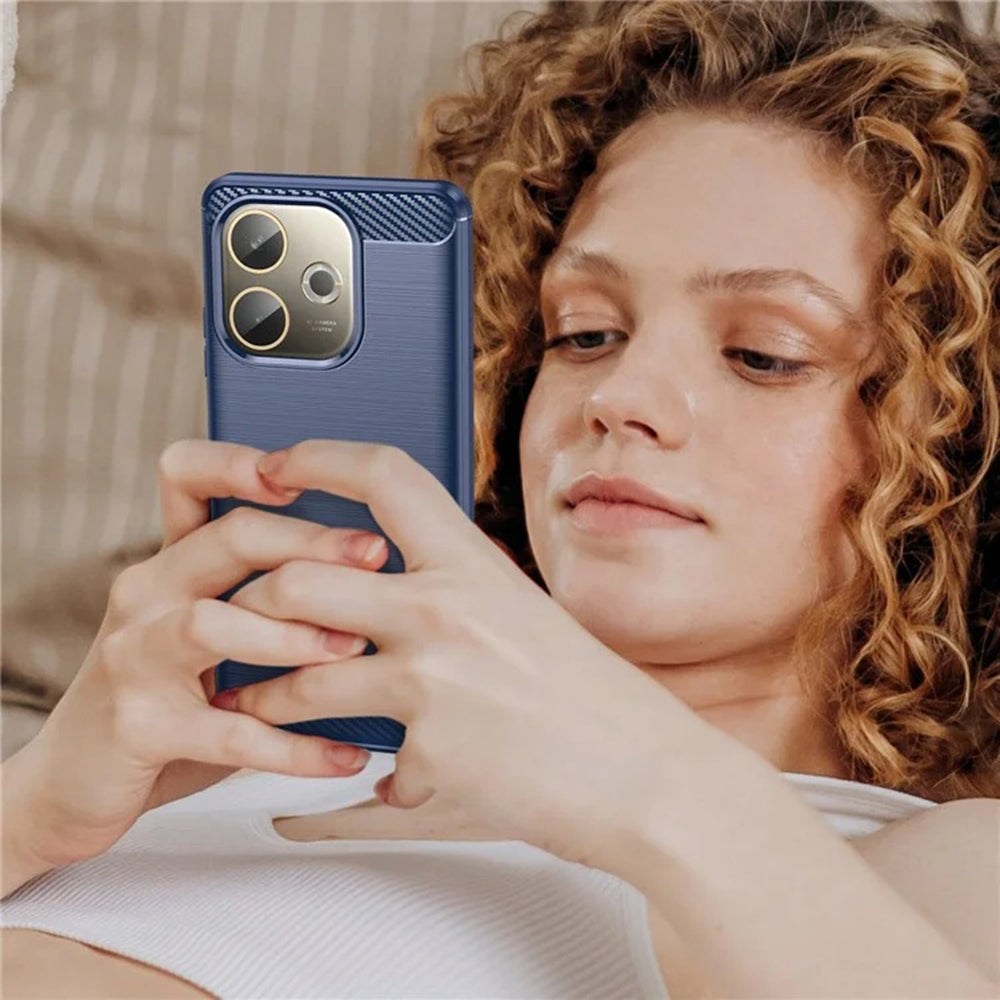 Deksel til Oppo A5 Pro 4G / A5 Pro, Techsuit, Karbon, Blå