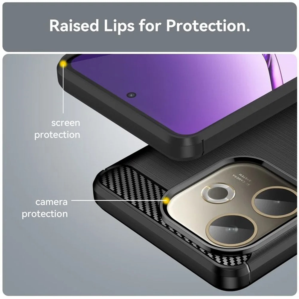 Deksel til Oppo A5 Pro 4G / A5 Pro, Techsuit, Karbon, Svart