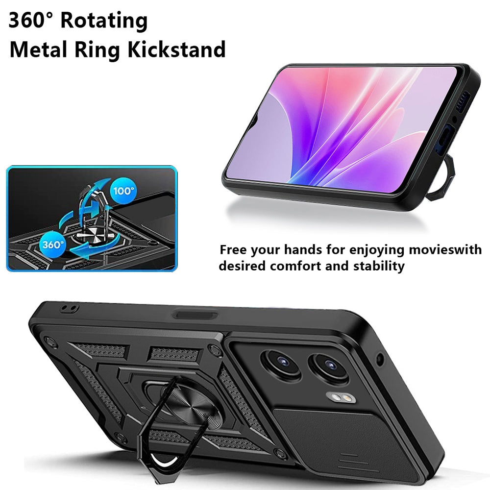 Deksel for Oppo A57 4G / A57s / Oneplus Nord N20 SE, Techsuit, CamShield, Svart