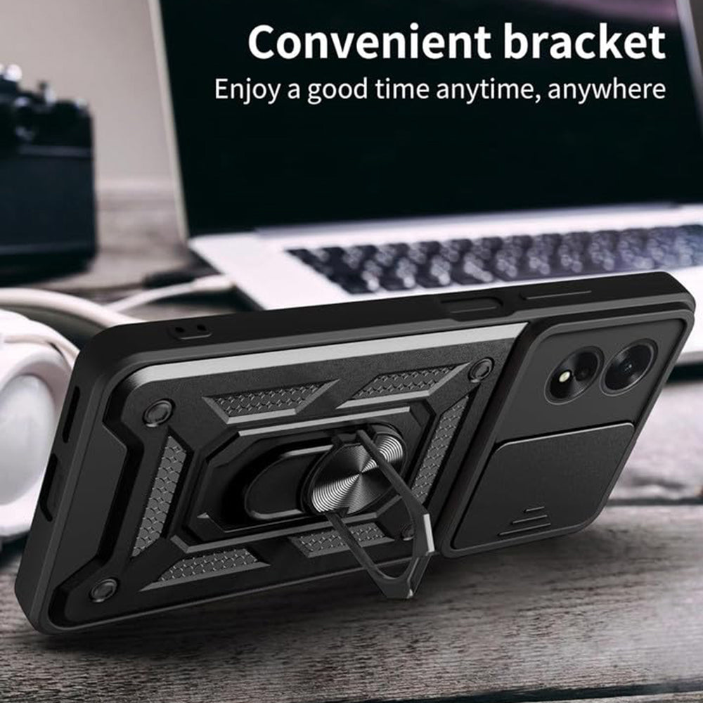 Deksel til Oppo A58 4G, Techsuit, CamShield, Svart
