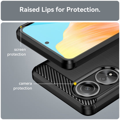 Deksel til Oppo A58 4G, Techsuit, Karbon, Svart