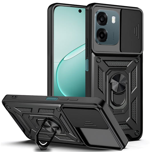 Deksel for Oppo A6 4G, Techsuit, CamShield, Svart