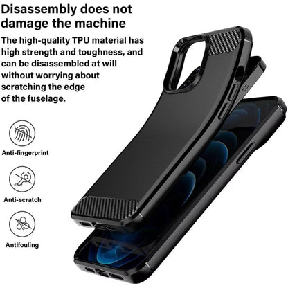 Deksel for Oppo A6 4G, Techsuit, Karbon, Svart