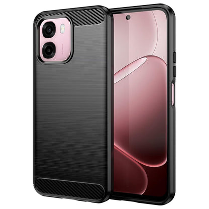 Deksel for Oppo A6 4G, Techsuit, Karbon, Svart