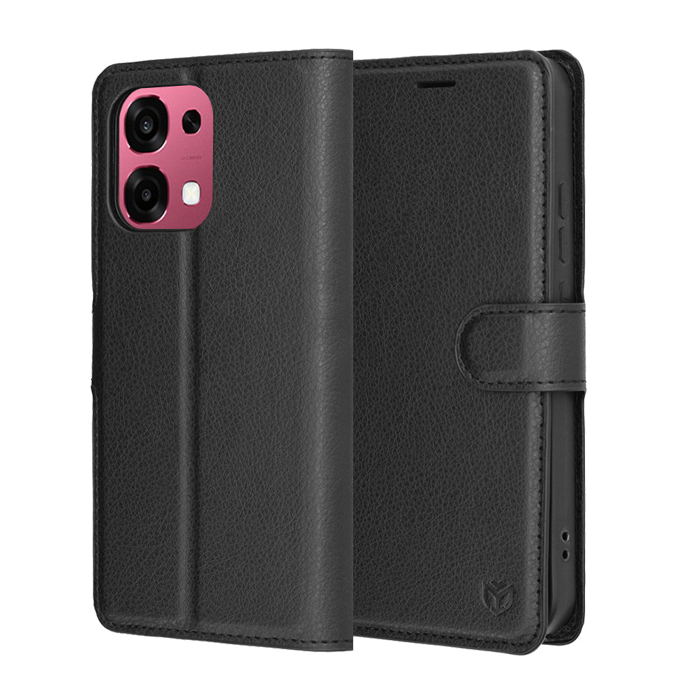 Deksel for Oppo A6 Pro 5G / A6 Pro 4G, Techsuit, Leather Folio, Svart