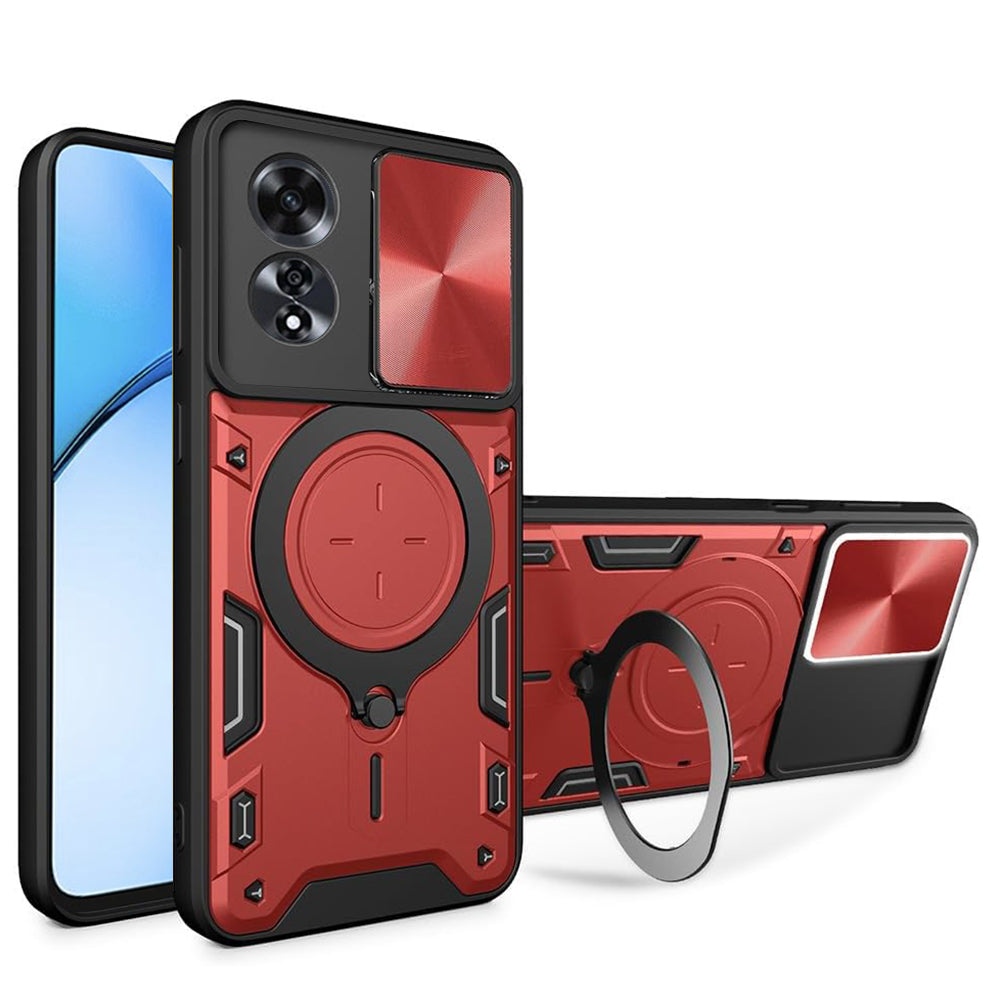 Deksel til Oppo A60, Techsuit, CamGuard Pro, Rød