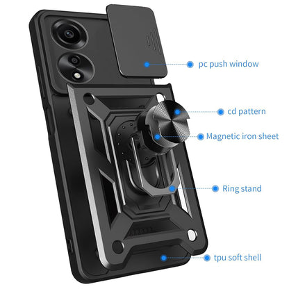 Deksel til Oppo A60, Techsuit, CamShield, Svart