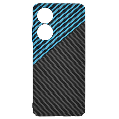 Deksel for Oppo A60, Techsuit, Carbonite FiberShell, Svart Bleu