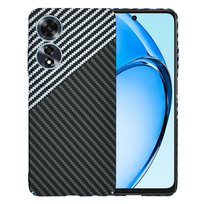 Deksel for Oppo A60, Techsuit, Carbonite FiberShell, Svart Grå