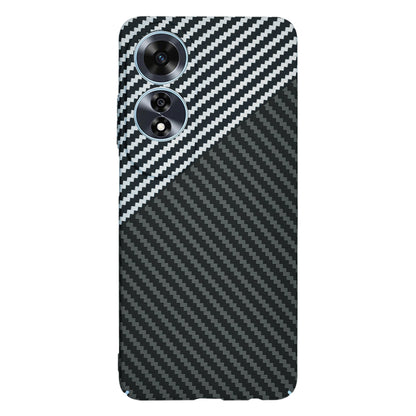 Deksel for Oppo A60, Techsuit, Carbonite FiberShell, Svart Grå
