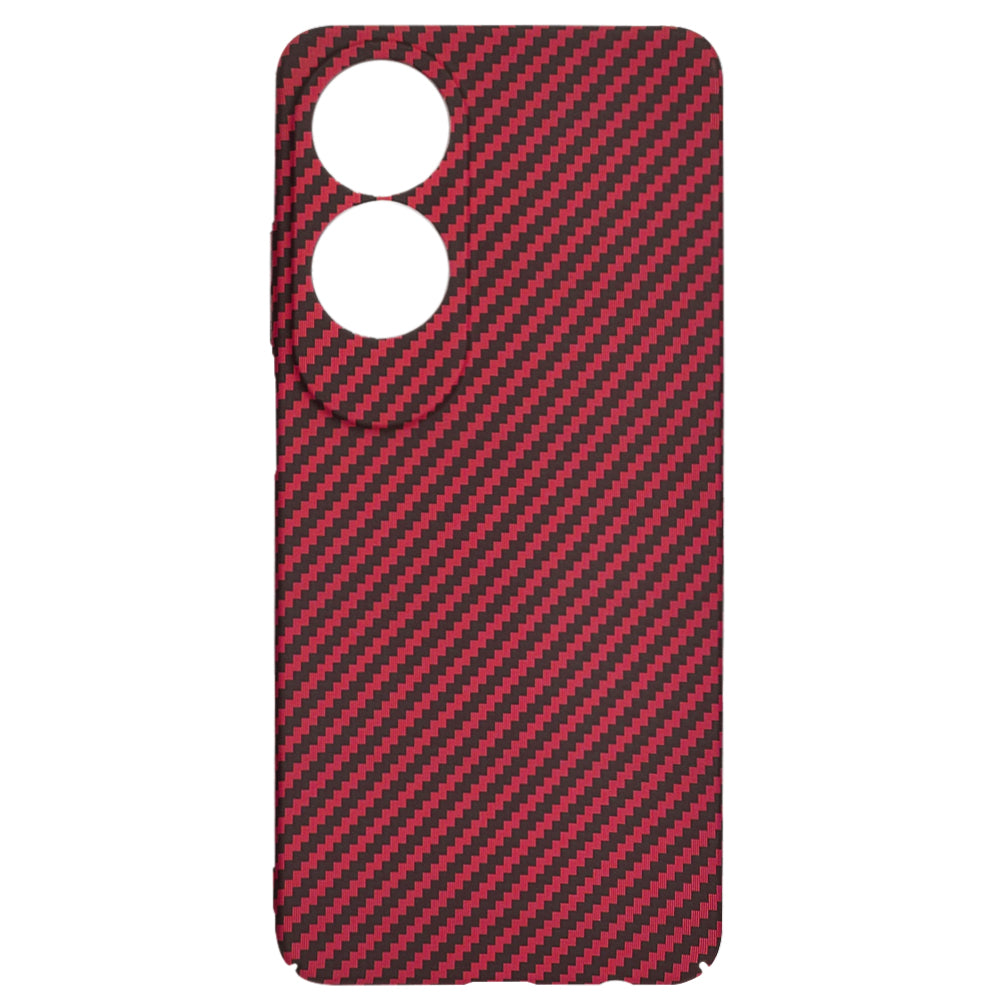 Deksel til Oppo A60, Techsuit, Carbonite FiberShell, Rød