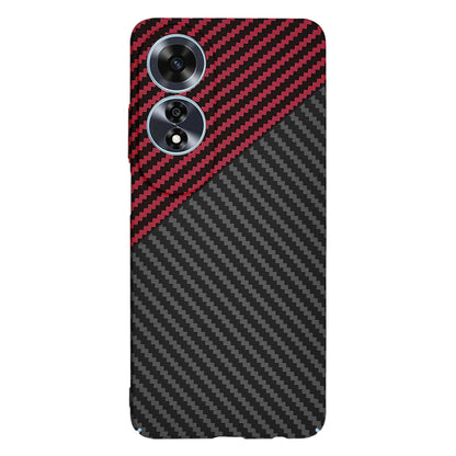 Deksel for Oppo A60, Techsuit, Carbonite FiberShell, Svart Rød