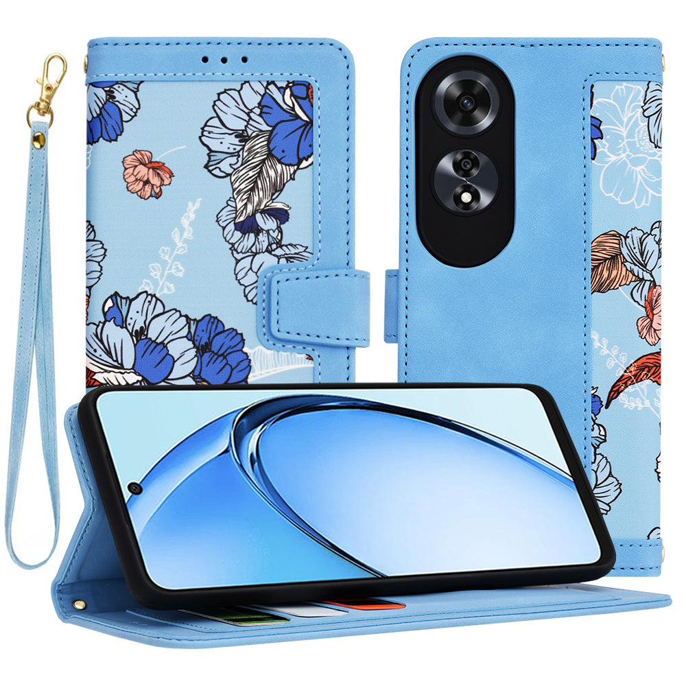 Deksel til Oppo A60, Techsuit, FlipCraft, Blå