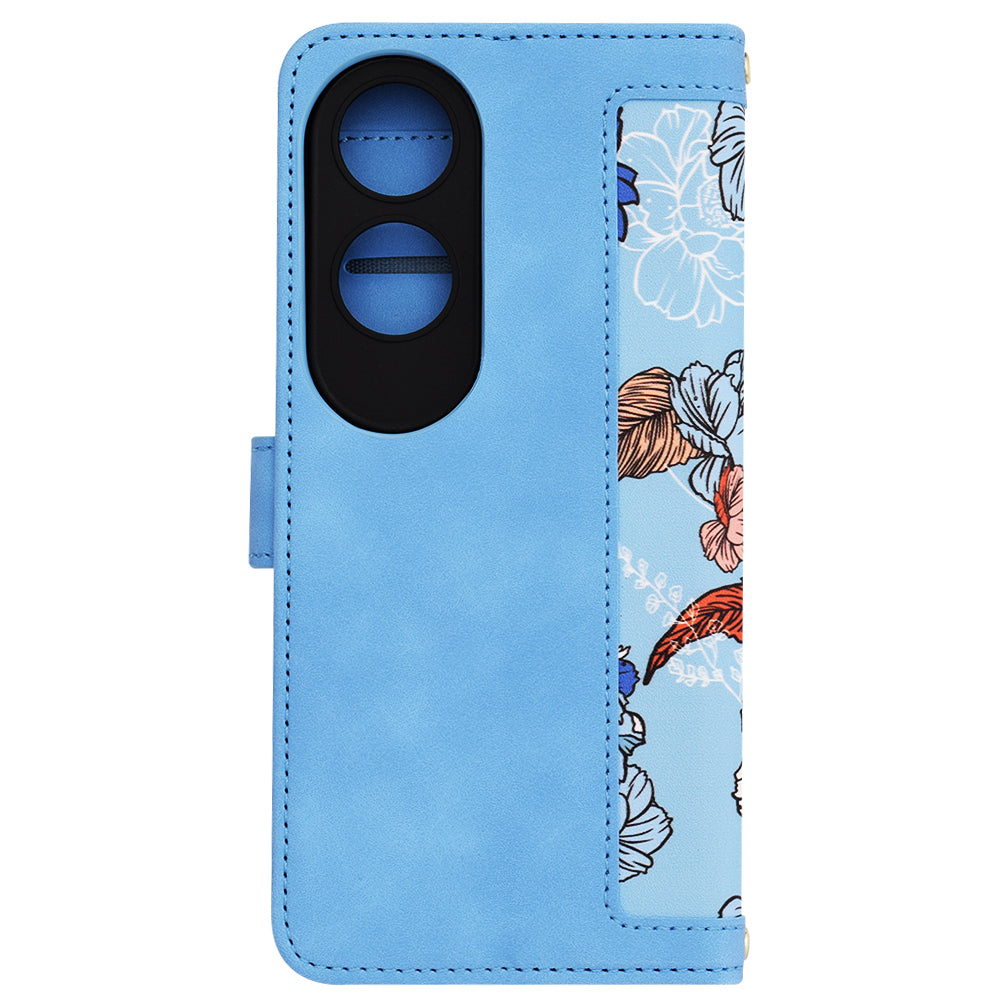 Deksel til Oppo A60, Techsuit, FlipCraft, Blå