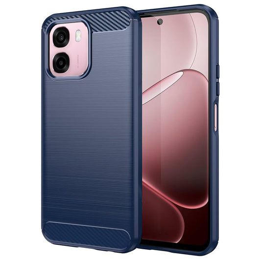 Deksel til Oppo A6k 4G / A6x 4G / A6x / A6 4G, Techsuit, Karbon, Blå